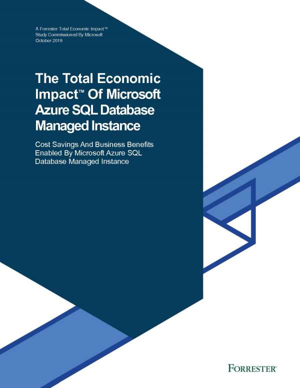 L’impact économique total de l’instance gérée Microsoft Azure SQL Database